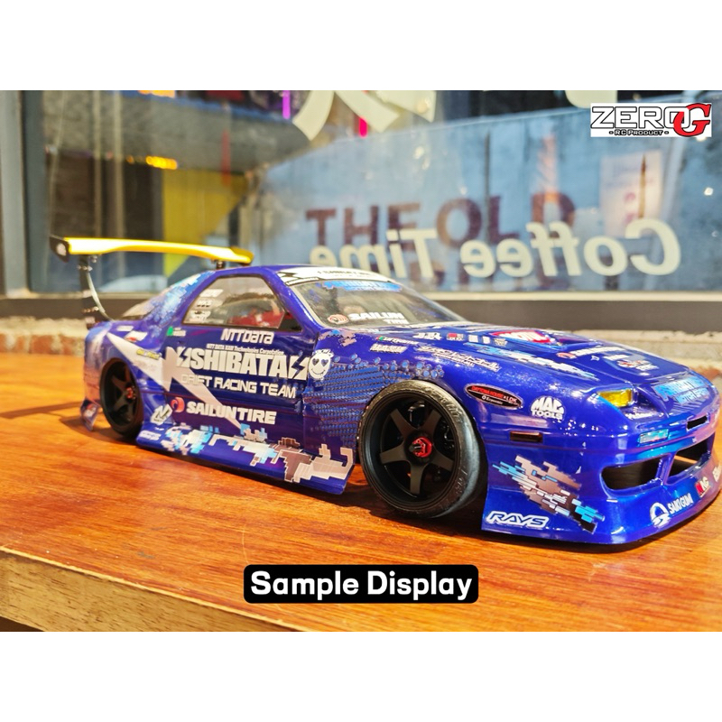 88DRIFT ZEROG MAZDA RX7 FC3S SAMURAI BN SPORTS 1/10 RC DRIFT CAR CLEAR ...