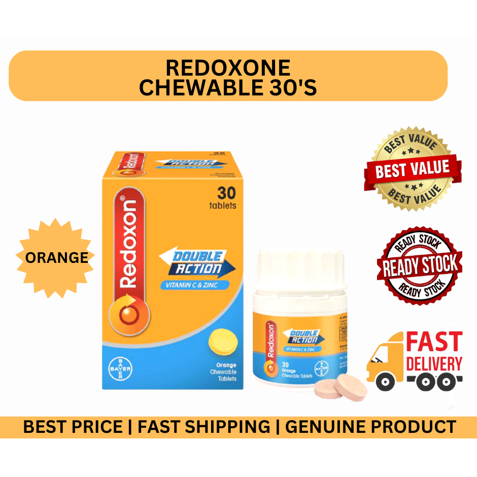 [Single Pack] Redoxon Double Action Chewable Tablets (1x30s) | Shopee ...