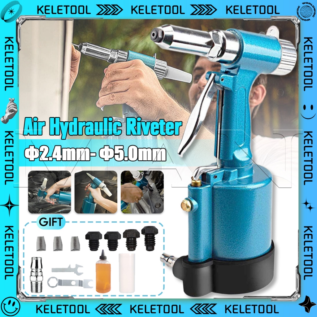 Air Hydraulic Riveter Heavy Duty Blind Rivet Gun pop-up Pneumatic ...