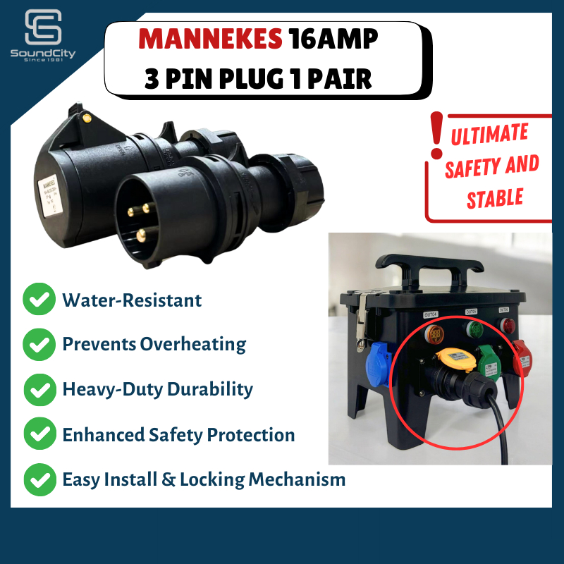 MANNEKES 16amp 3 Pin Socket Plug Commando Industrial 16a Socket 3 Pin ...
