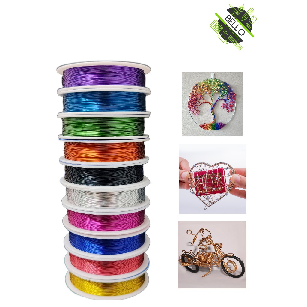 Wire Metalic Color for Diy Art and Craft 0.3mm / 0.5mm (50m per roll ...