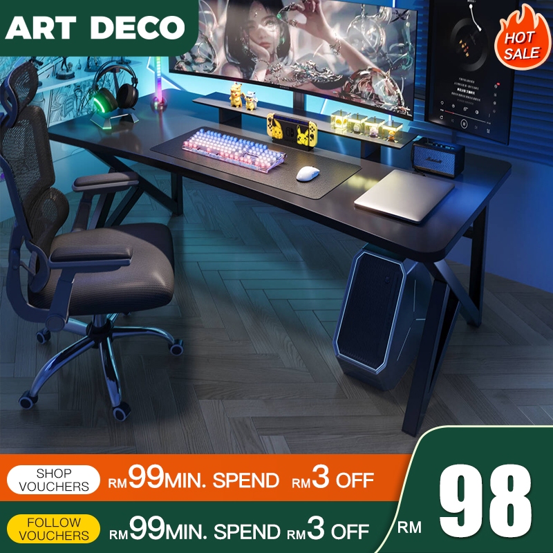Gaming Table PC Table Study Table Pc Desk Computer Table with cable ...