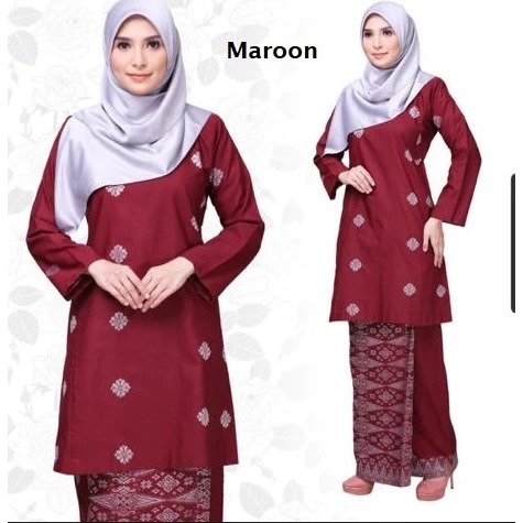 Baju Kurung Pahang Songket Tenun Bunga, Baju Kurung Moden, Baju Kurung cotton, Baju Raya 2025 Viral