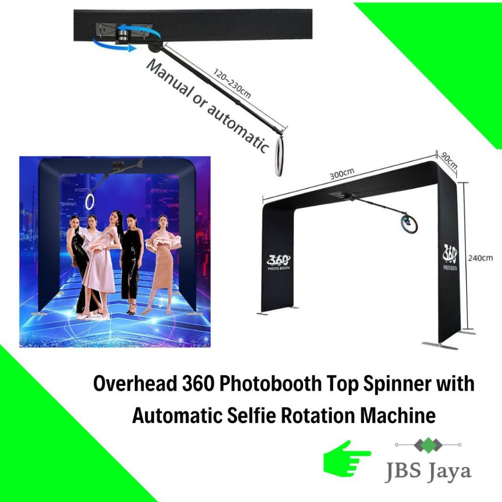 Overhead 360 Photobooth Top Spinner with Automatic Selfie Rotation ...