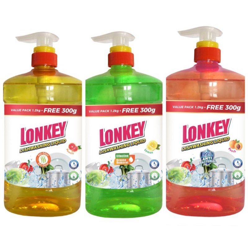 LONKEY☑️ Pencuci Pinggan Mangkuk Lemon / Peach / Red Pamelo 1.2KG ...