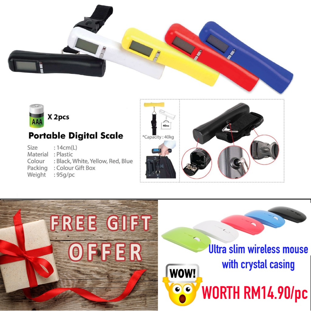 Digital Luggage Scale/Portable Weighing Scale/Handy scale+FREE GIFT ...