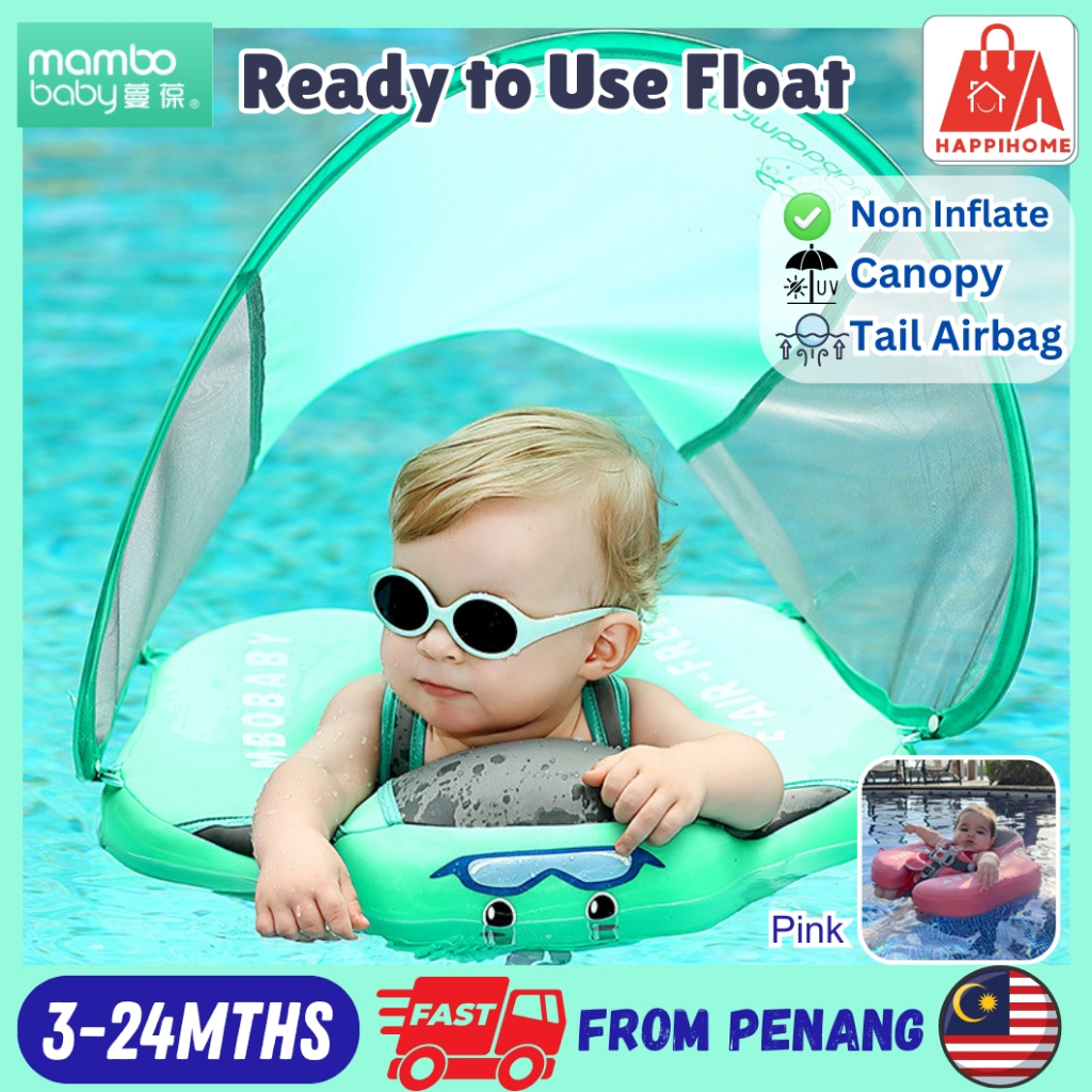 Mambobaby Baby Swimming Float with Seat Canopy Pelampung Baby Budak ...