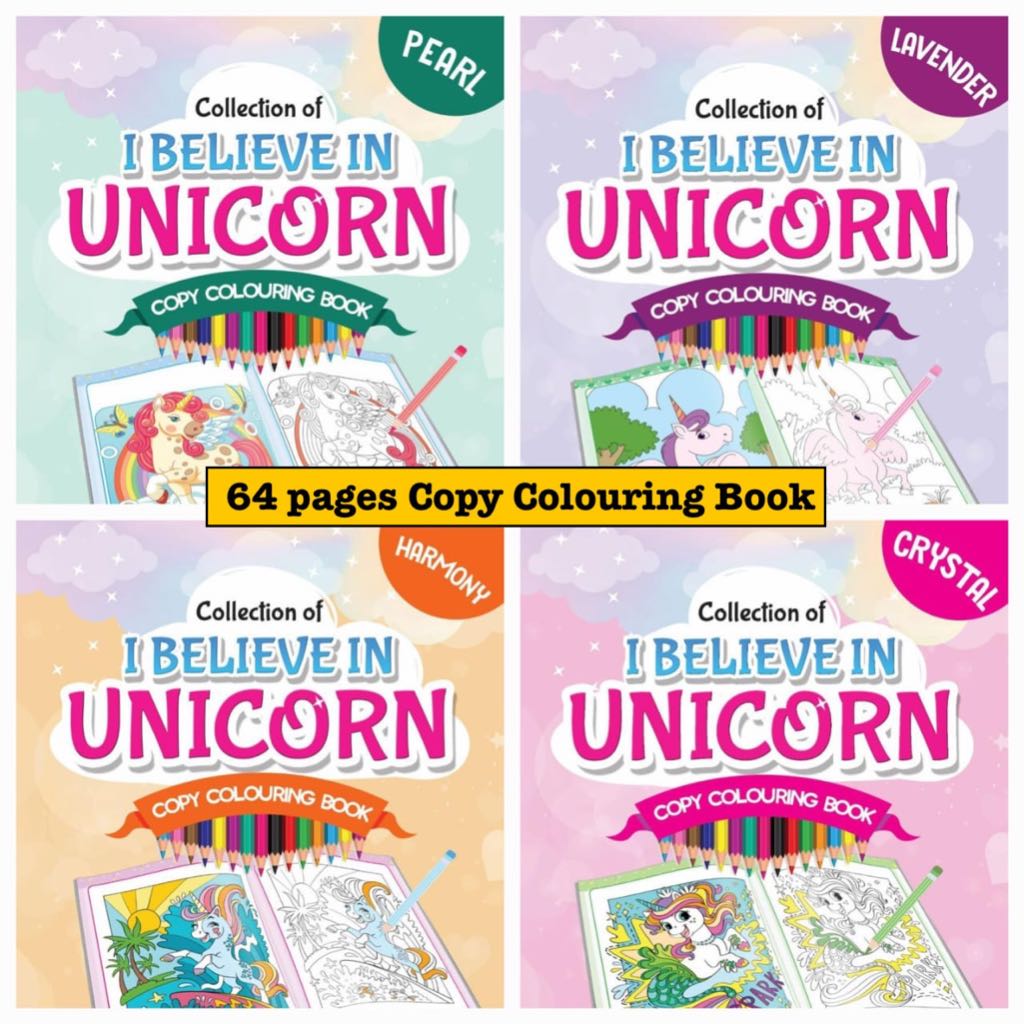 MIND TO MIND Collection of I Believe In Unicorn COPY COLOURING BOOK ...