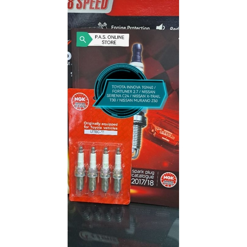 NGK SPARK PLUG LFR6C-11 (SET OF 4PCS) FOR TOYOTA INNOVA TGN40 NISSAN X ...