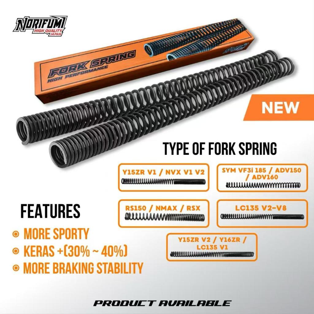 NORIFUMI RACING FORK SPRING Y15ZR V1 V2 LC135 135LC LC 135 RS150 NMAX ...