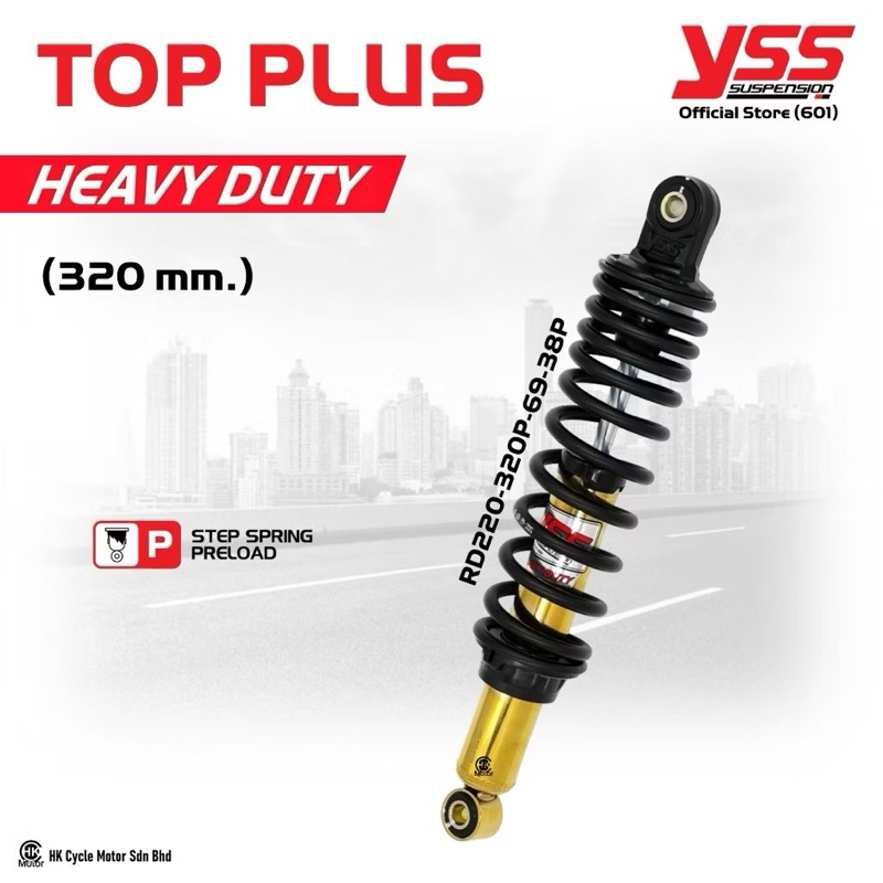 YSS ABSORBER HEAVY DUTY 320mm 330mm 340mm Universe RXZ/EX5/E90/WAVE125 ...