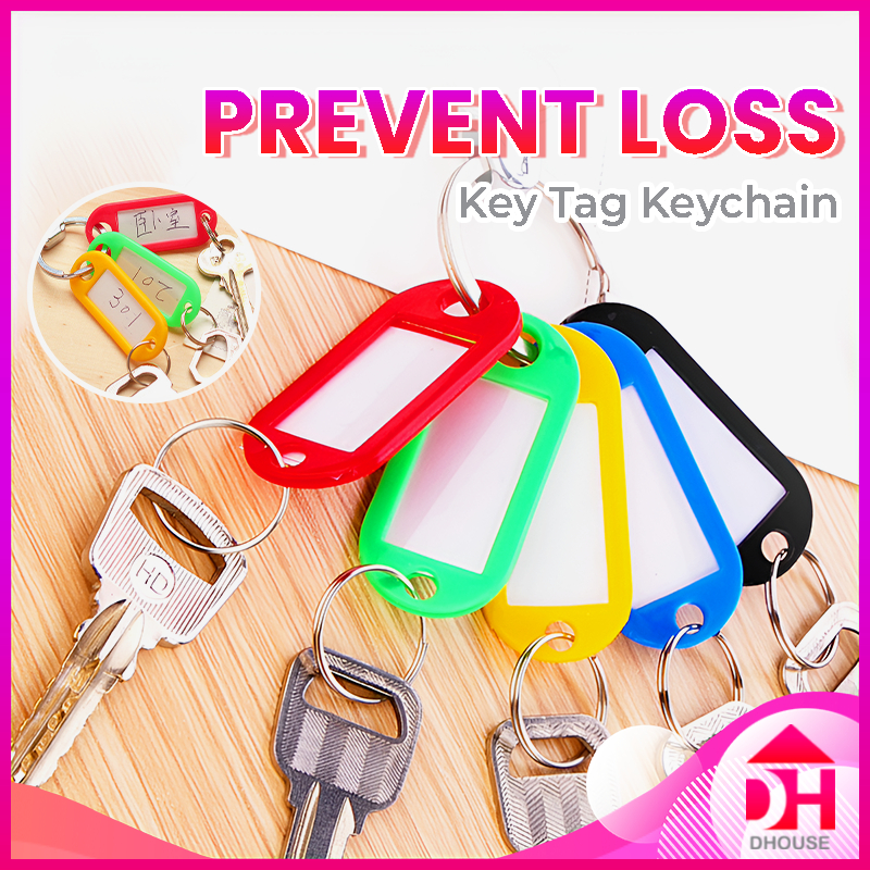 Multi Color Plastic Key Tag Keychain Non Fade Label ID Name Room ...