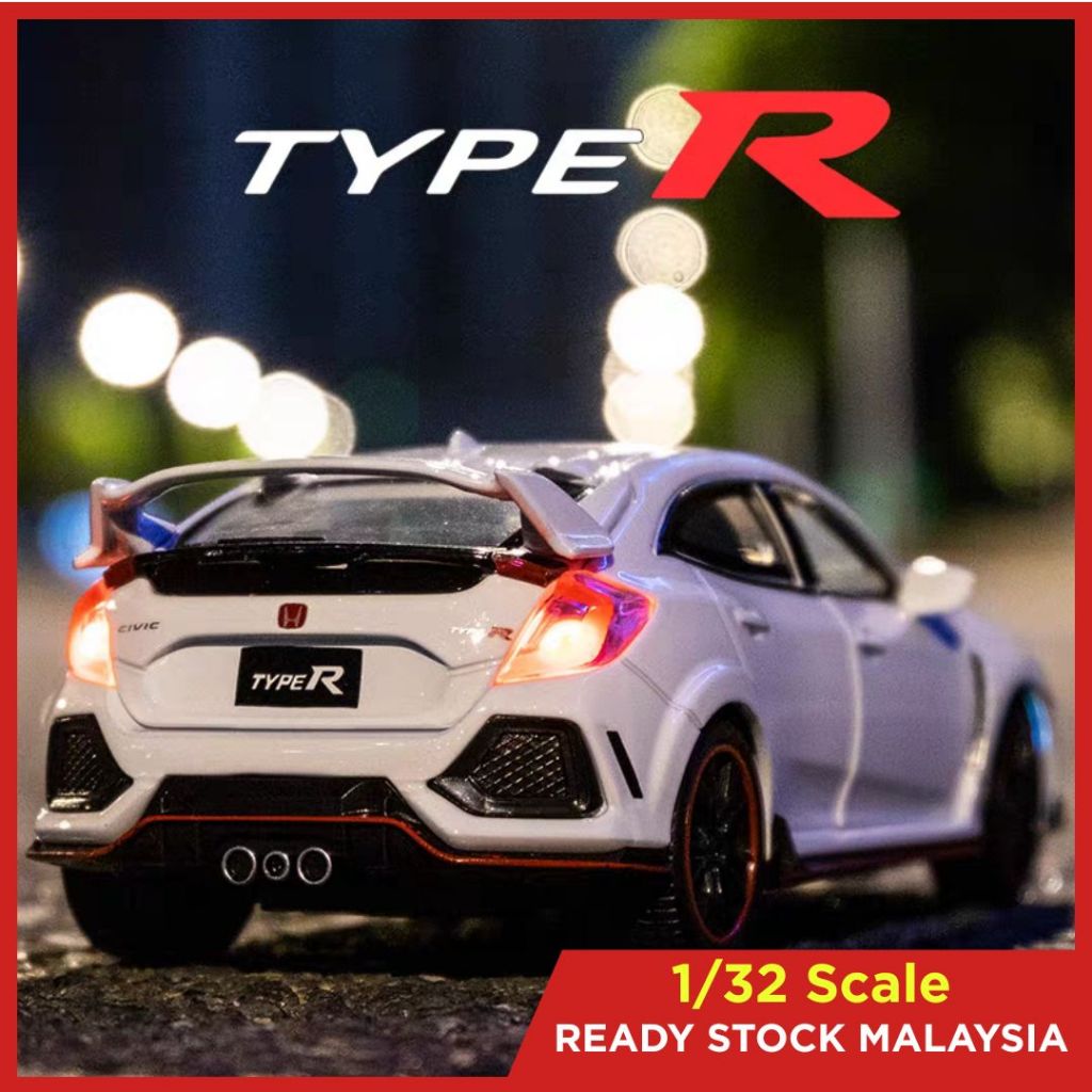 1:32 Honda Civic Type-R Alloy Diecast Model Limited Edition Collection ...
