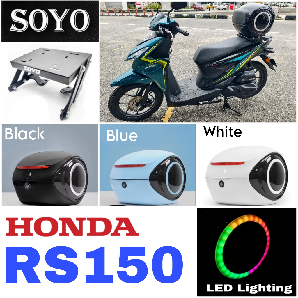 MONORACK SOYO HONDA RS150 ALIEN TOP BOX 35L 35 LITER + LED LIGHT SIGNAL ...
