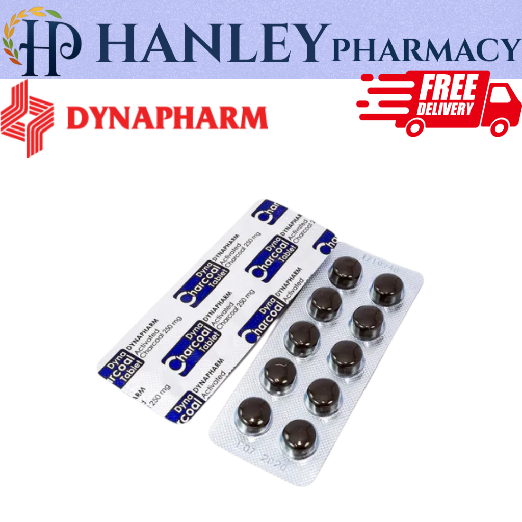 DYNAPHARM ACTIVATED CHARCOAL TABLET 250MG 10'S | Shopee Malaysia