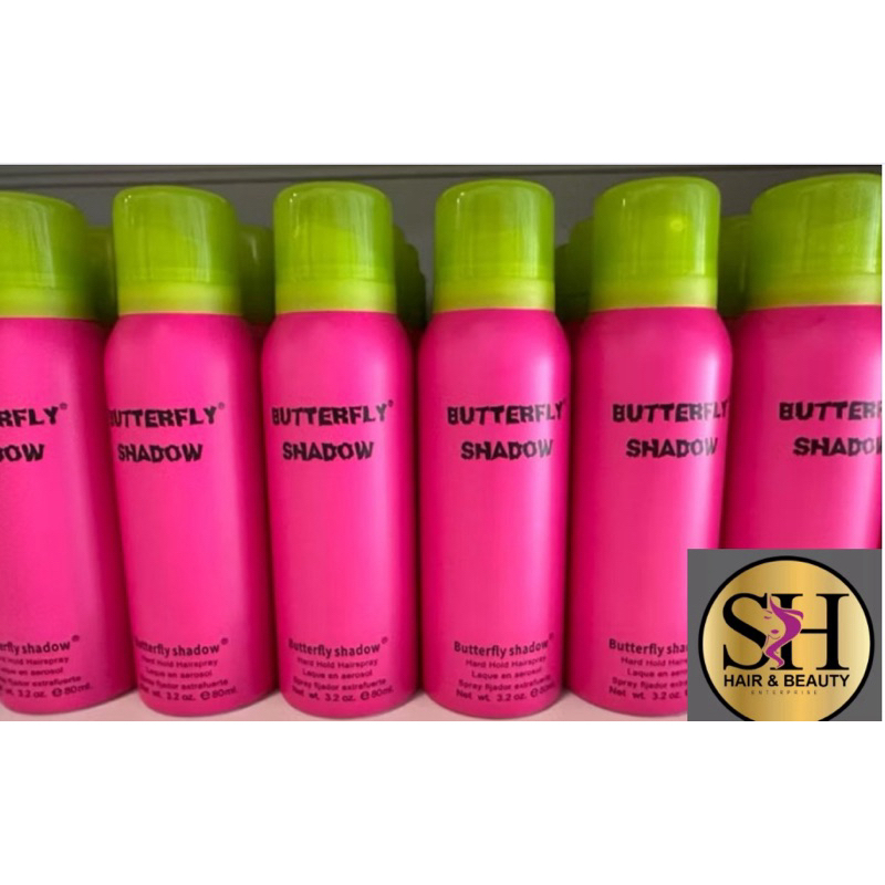 Butterfly Shadow Hard Hold Hair Spray 80ml(Travel Mini Size)+free gift ...