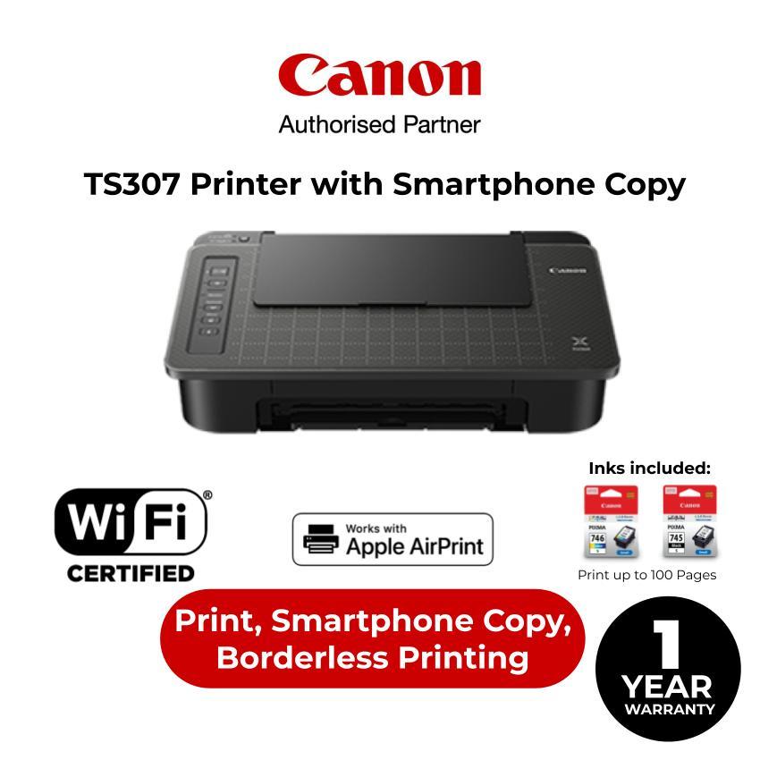Canon PIXMA TS307 Telefon Pintar Salin Wifi Pencetak Inkjet Fungsi ...