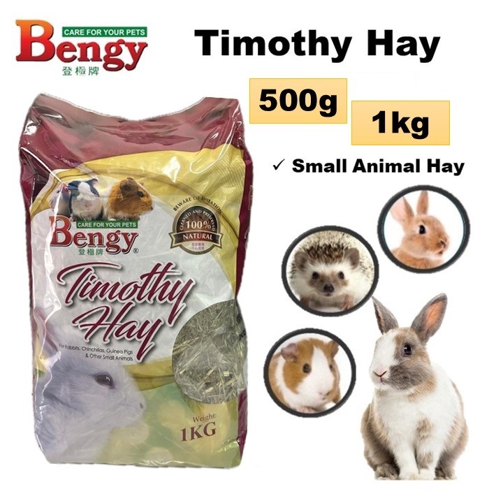 Bengy Timothy Hay for Rabbit and Small Animals (500g/1kg) / Untuk Arnab ...