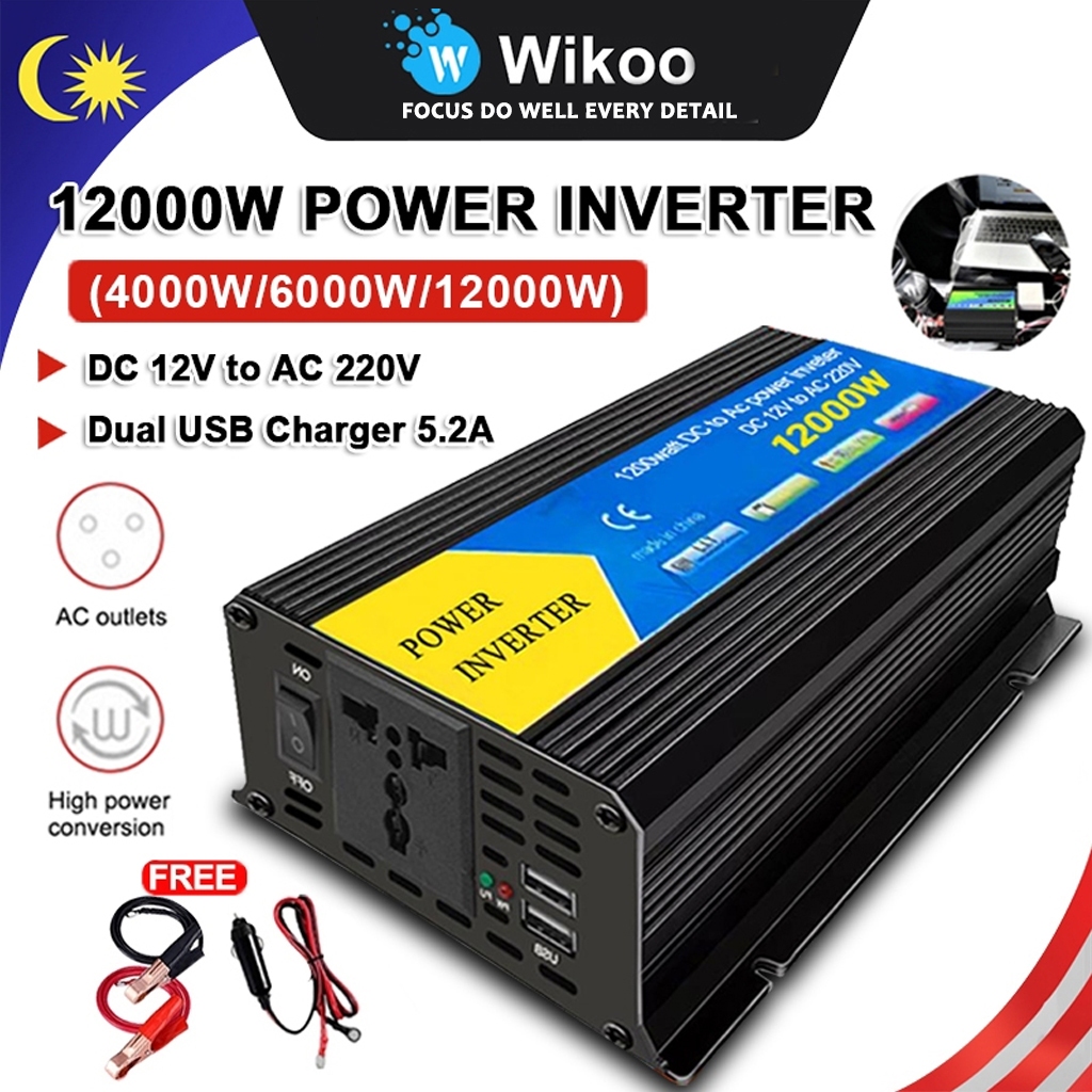 12000W Car Power Inverter Solar Inverter Converter Pure Sine WaveDC 12V ...