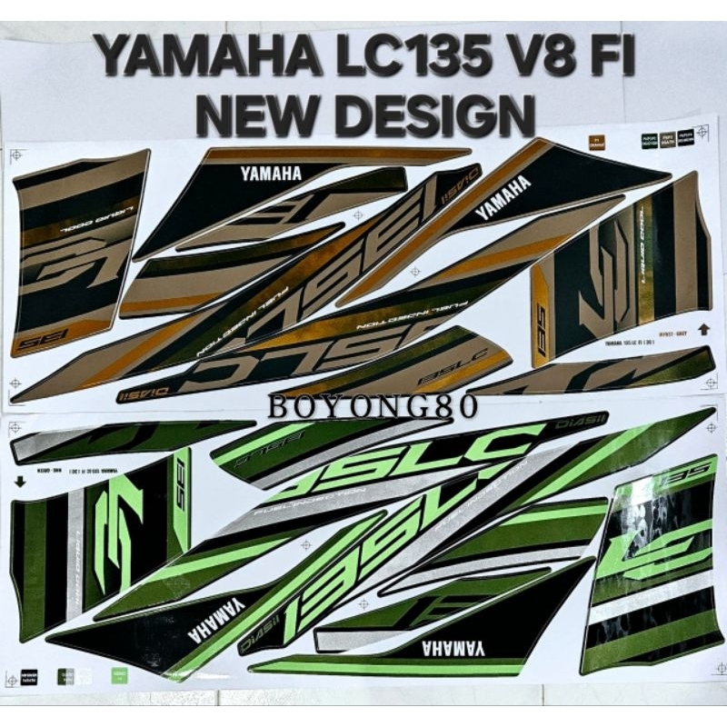 YAMAHA LC135 V8 FI / LCV8 ( 30 ) BODY STICKER NEW DESIGN ( READY STOCK ...