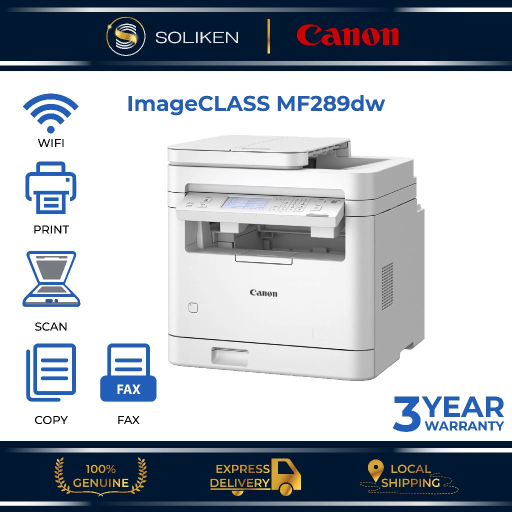 [NEW] Canon imageCLASS MF289dw 4-in-1 Monochrome Multifunction Printer ...