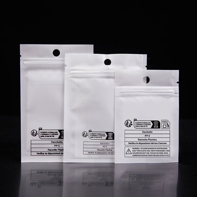 10pcs/ 50 pcs White/Clear Self Seal Zipper Plastic Retail Packaging ...