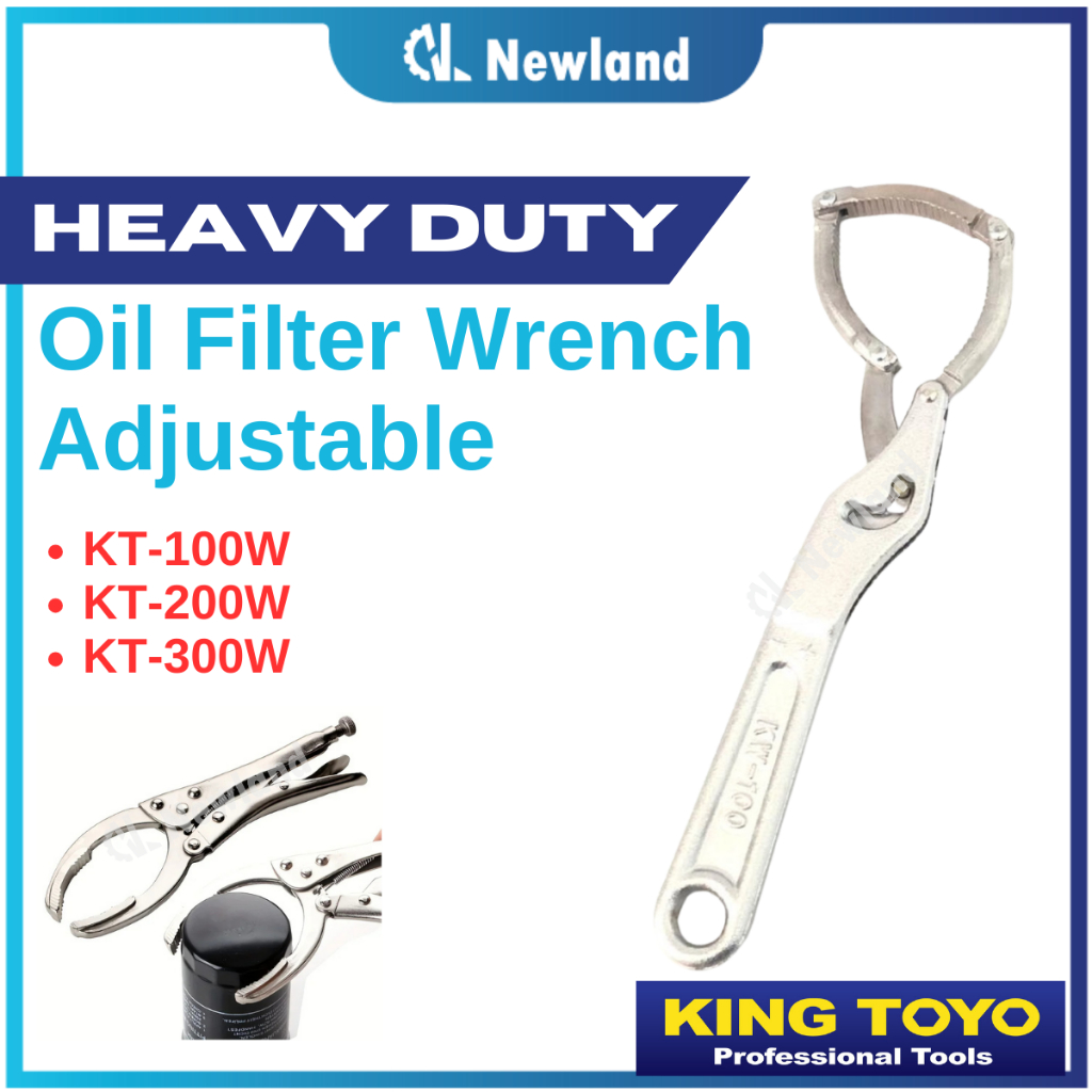 King Toyo Oil Filter Wrench (KT-100W 60-75mm / KT-200W 75-95mm / KT ...