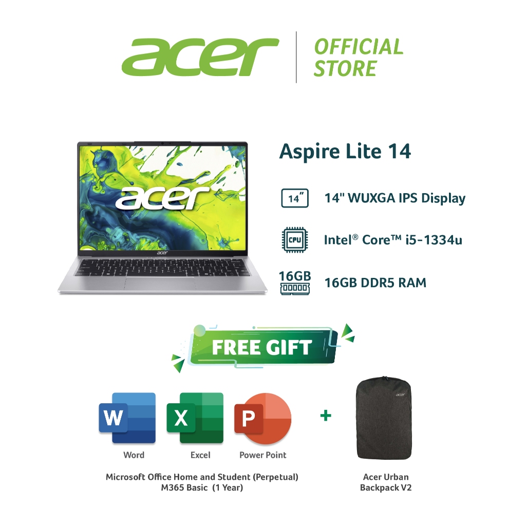 Dalle écran LCD IPS 14" WUXGA 400nit Pour Acer Aspire Lite 14 AL14-52M - Neuf Avec Garantie