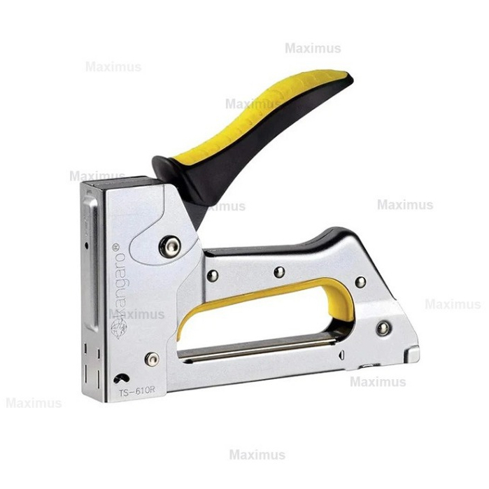 Kangaro Heavy Duty Chrome Plated All Steel Stapler Gun Tacker with ...
