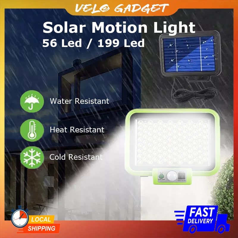 [Malaysia Stock] Solar Motion Light 56 Led / 199 Led Outdoor 3 Modes ...