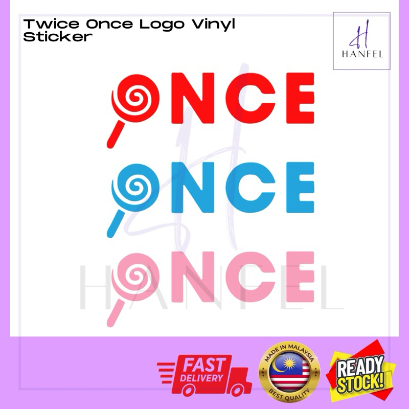 ONCE TWICE Kpop Group design vinyl sticker ( Die-cut) | Shopee Malaysia