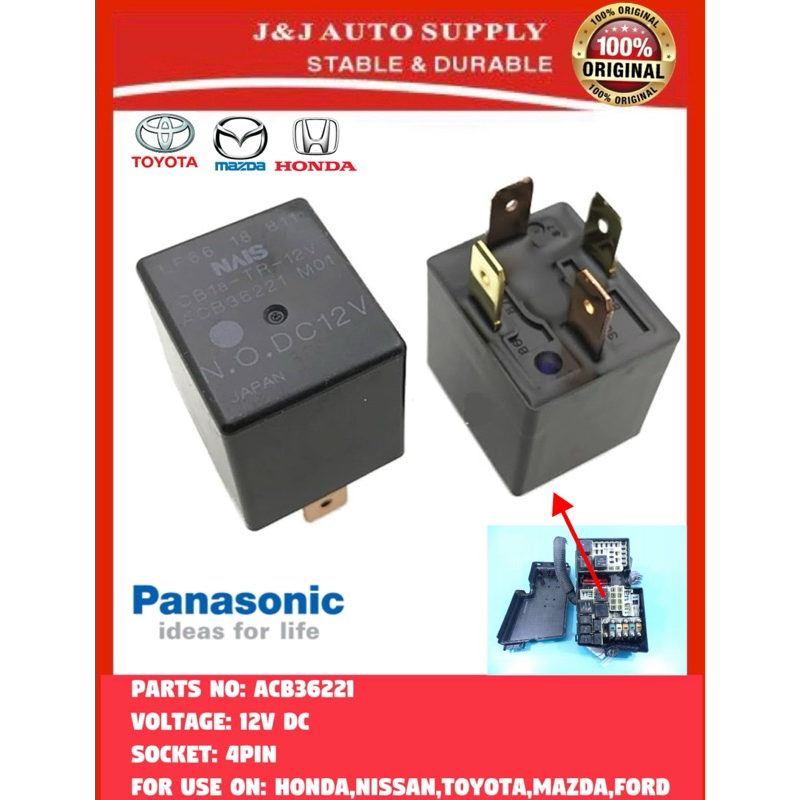 Relais De Démarrage NAIS CB1a-TR-12V 4 Broches - Référence ACB36221 - Occasion Fonctionnel