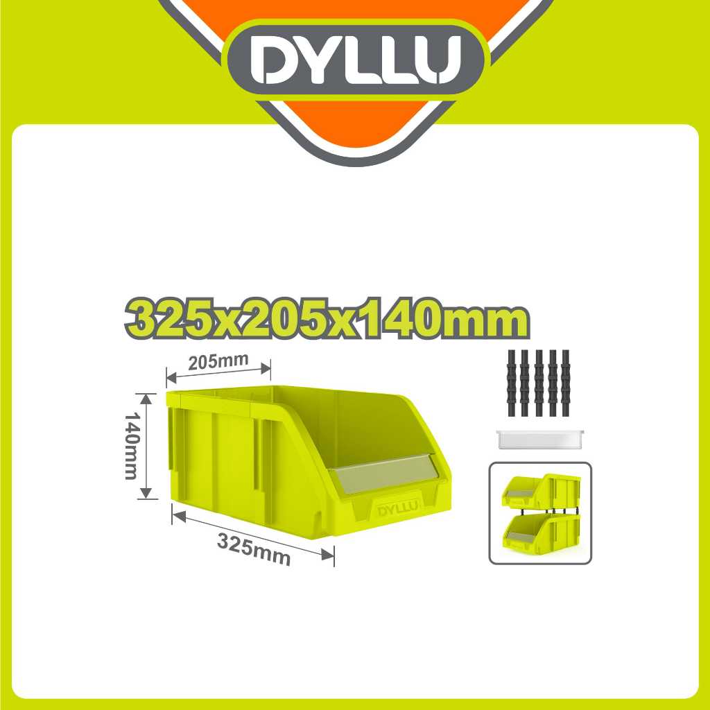 DYLLU Storage Bin Box Stackable Rack Wall and Panel Hanging DTTB0303 ...