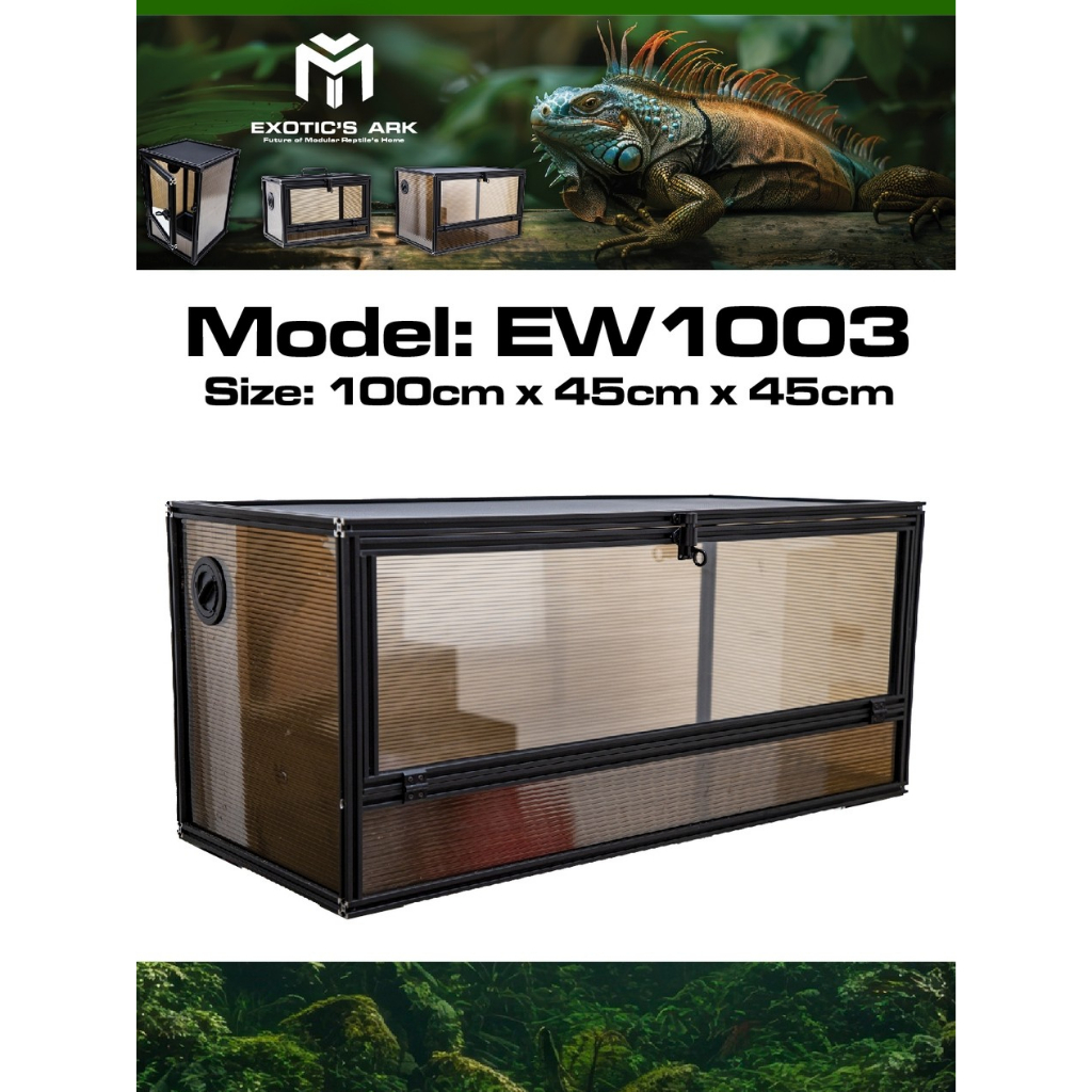 100x45 x45cm Wide Reptile Tank– EW1003, Glass Door, Customizable sizes ...