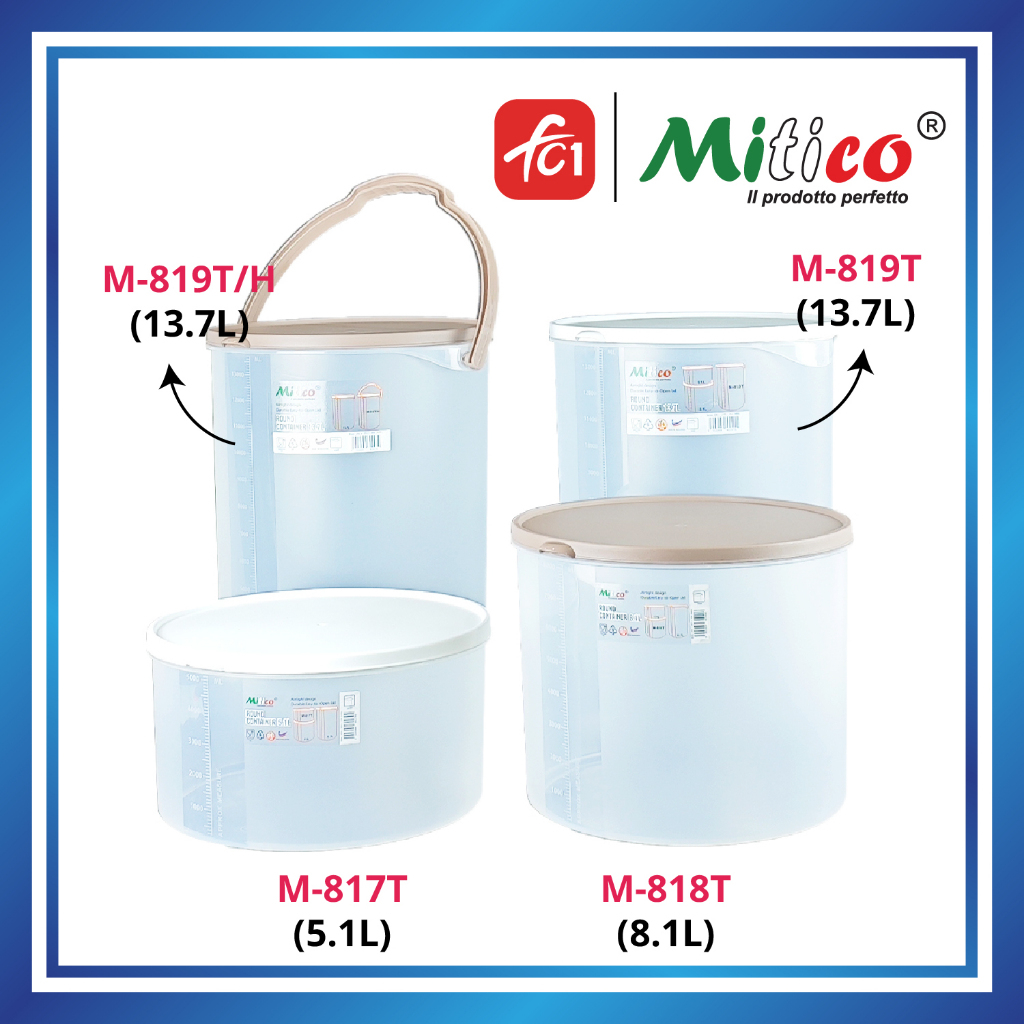 Mitico Premium Airtight Round Storage Stackable Container / Bekas ...