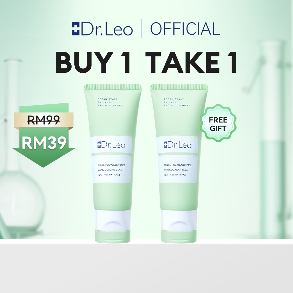 [Buy 1 FREE 1]Dr.Leo Fresh Start 2X Hybrid Facial Cleanser Rawatan ...