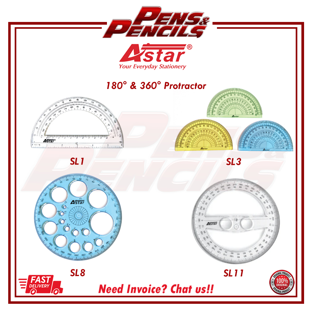 Astar 360 Degree Rounded Ruler with Hole / 360° Protractor SL8 / SL11 ...