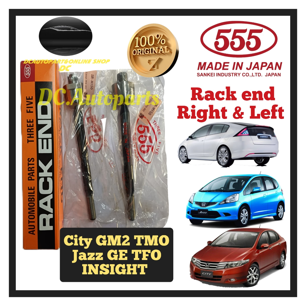 ORIGINAL 555 JAPAN RACK END HONDA CITY TMO GM2 JAZZ TFO GE INSIGHT 1SET ...