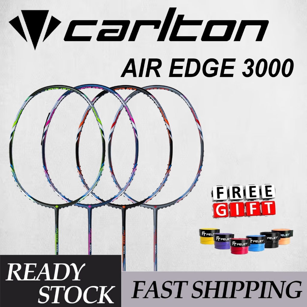 【Ready Stock】Carlton Air Edge 3000 84Gram 30LBS Racket Badminton Racket ...