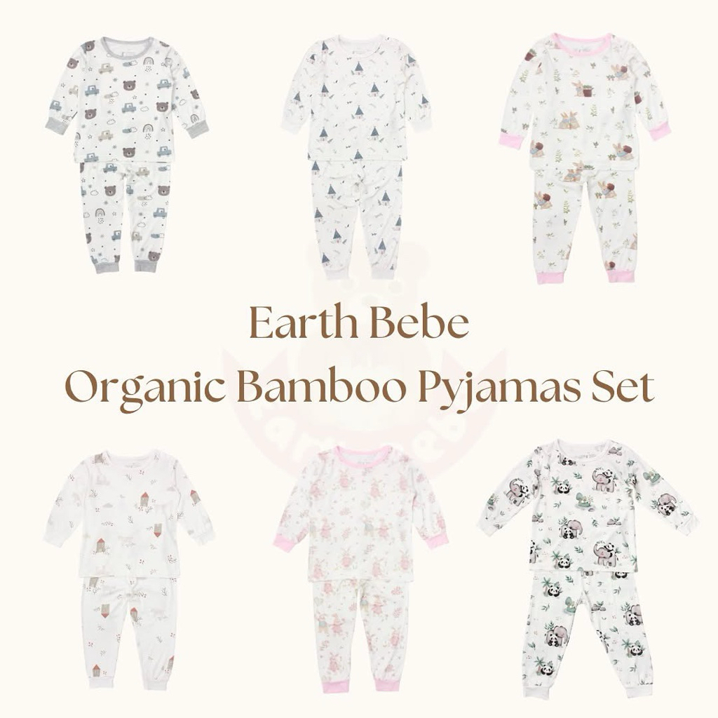 EARTHBEBE ｛FREE HANGER｝ COTTON BAMBOO SLEEPSUIT BAJU TIDUR BAYI COTTON ...