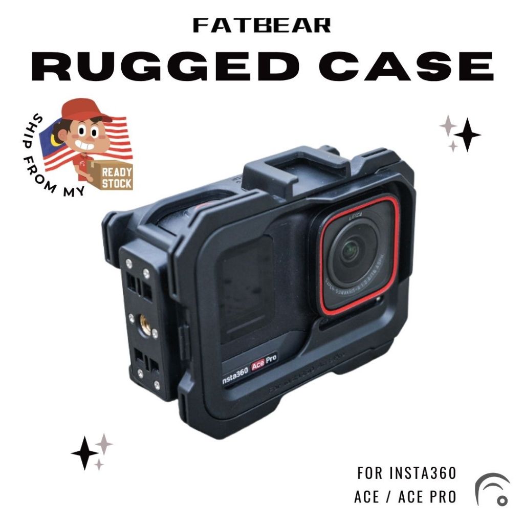 FATBEAR Military Grade Rugged Action Camera Case for Insta360 Ace / Ace ...