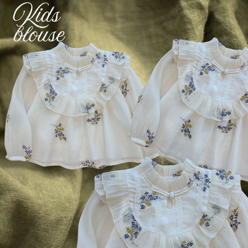 BLOUSE ROPOL PUTIH BUDAK PEREMPUAN LENGAN PANJANG/BLOUSE PUTIH SULAM ...