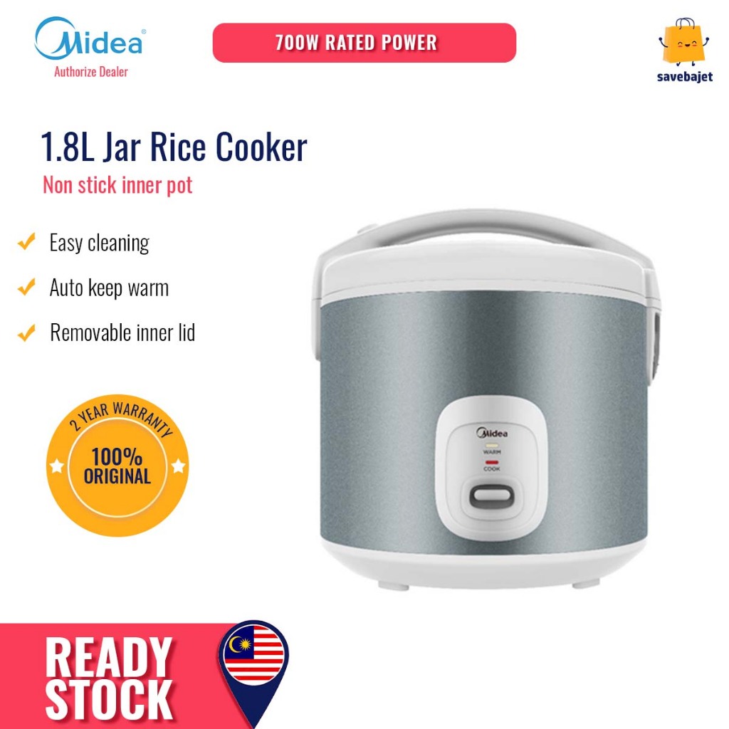 Midea Periuk Nasi Jar Rice Cooker (1.8L) MRM18010BDG | Shopee Malaysia