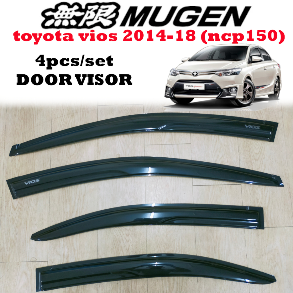 Toyota Vios 2014 Ncp150 Mugen Door Visor Air Press Car Window Cover ...