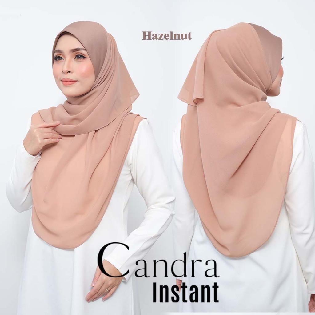 TUDUNG BAWAL INSTANT BERAWNING SCUBA TUDUNG MATERIAL HEAVY CHIFFON, TUDUNG BAWAL EXPRESSS BIDANG 50 & 55 (CANDRA PLAIN)