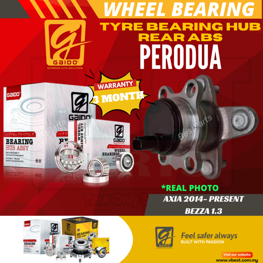 Gaido Front Rear Wheel Bearing Hub Perodua Axia 2014~ Bezza 1.3 ...