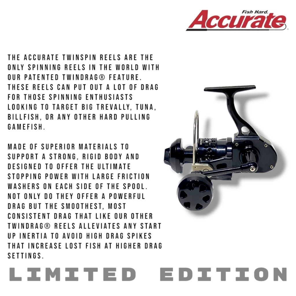 The Accurate TWINSPIN reels SR 6,12,20,30 spinning fishing reel (MADE IN  USA) | Shopee Malaysia