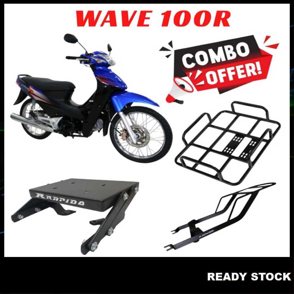 (HONDA WAVE 100R) DELIVERY BOX BAG RACK+RAPIDO MONORACK VRACK | Shopee ...