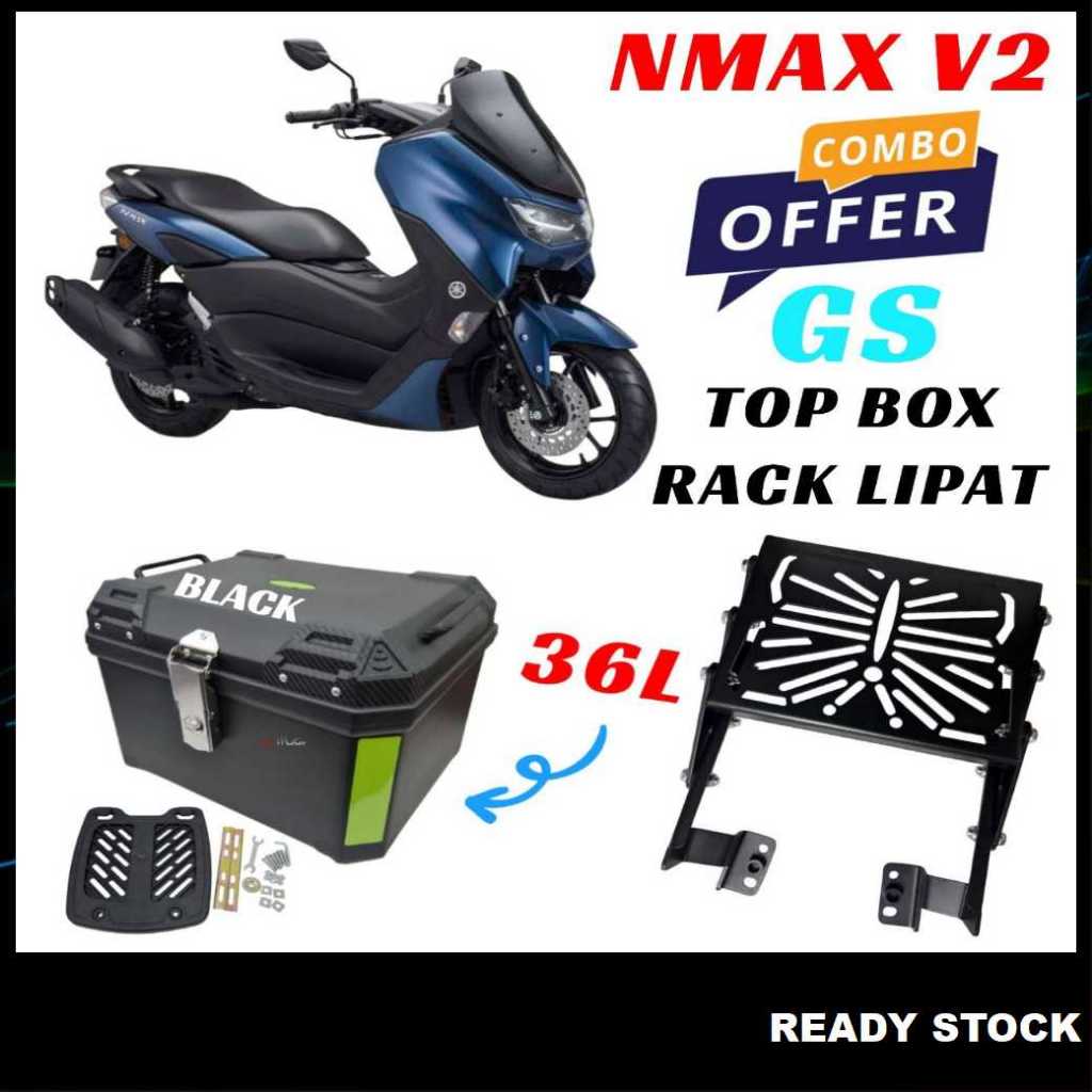 (Yamaha NMAX V2 V3) GS 36L 48L 57L Top Box Motorcycle+GS Butterfly ...