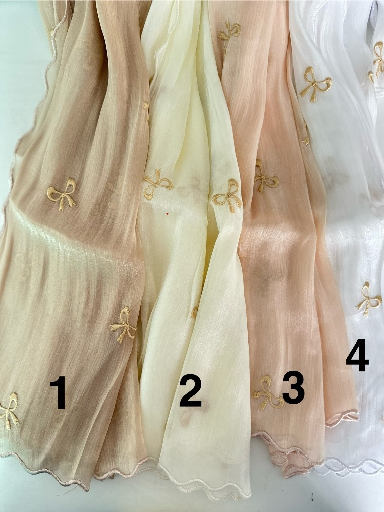 SHAWL SHIMMER RIBBON - sulam keliling kemas | Shopee Malaysia